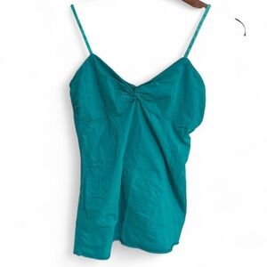 Vintage Y2K turquoise teal twist tank top from Velvet by Graham & Spencer